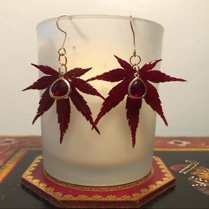 Resin Leaf Earrings